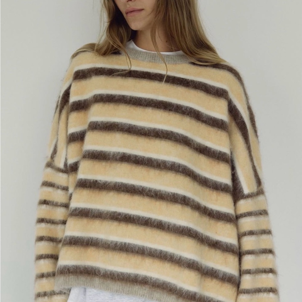 Boheme Goods Striped Beige and Brown Women's Sweater